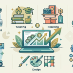 illustration showing the best side hustles for beginners