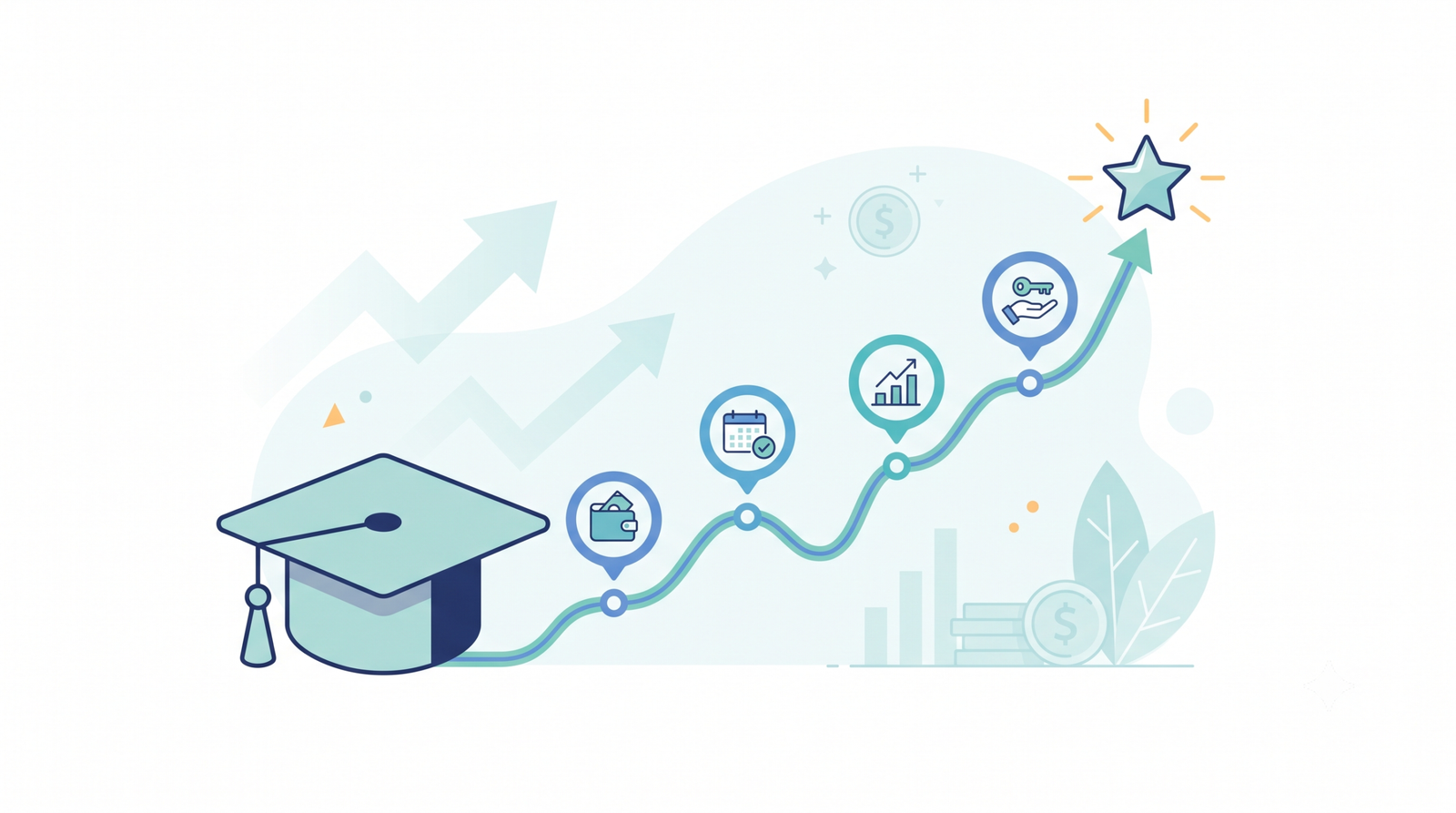 illustration representing student loan repayment planning