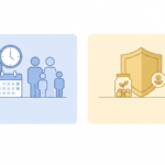 illustration comparing term life and whole life insurance side by side