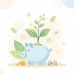 illustration of saving money gradually on a low income