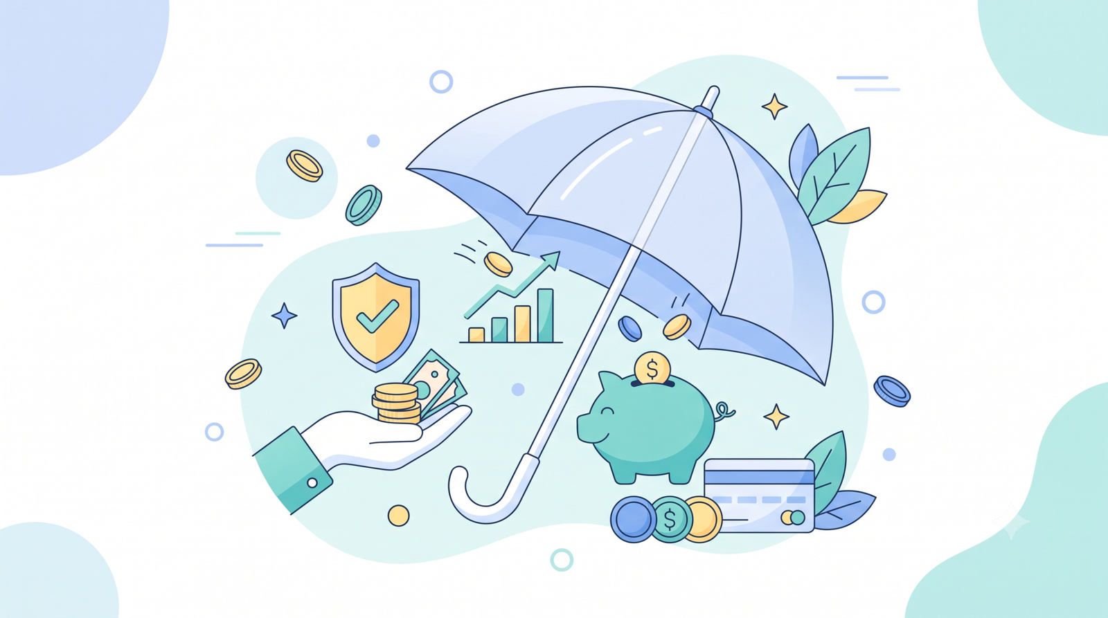 illustration of an emergency fund protecting against unexpected expenses